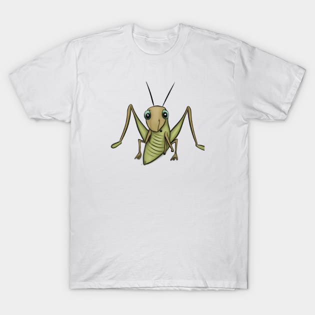 Cute Cricket Drawing T-Shirt by Play Zoo